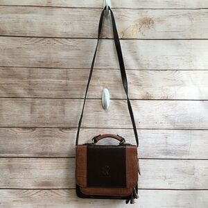 VINTAGE BELLEROSE BROWN LEATHER BAG
